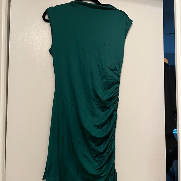 Green Stretchy Dress with Cinches Sides - Unbranded Size Large - Picture 2 of 13